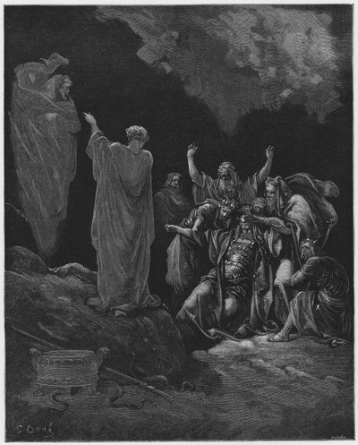 Saul und die Hexe von Endor von Gustave Dore